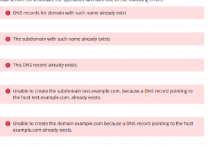 رفع خطای This DNS record already exists در زمان ایجاد ساب دامنه پلسک